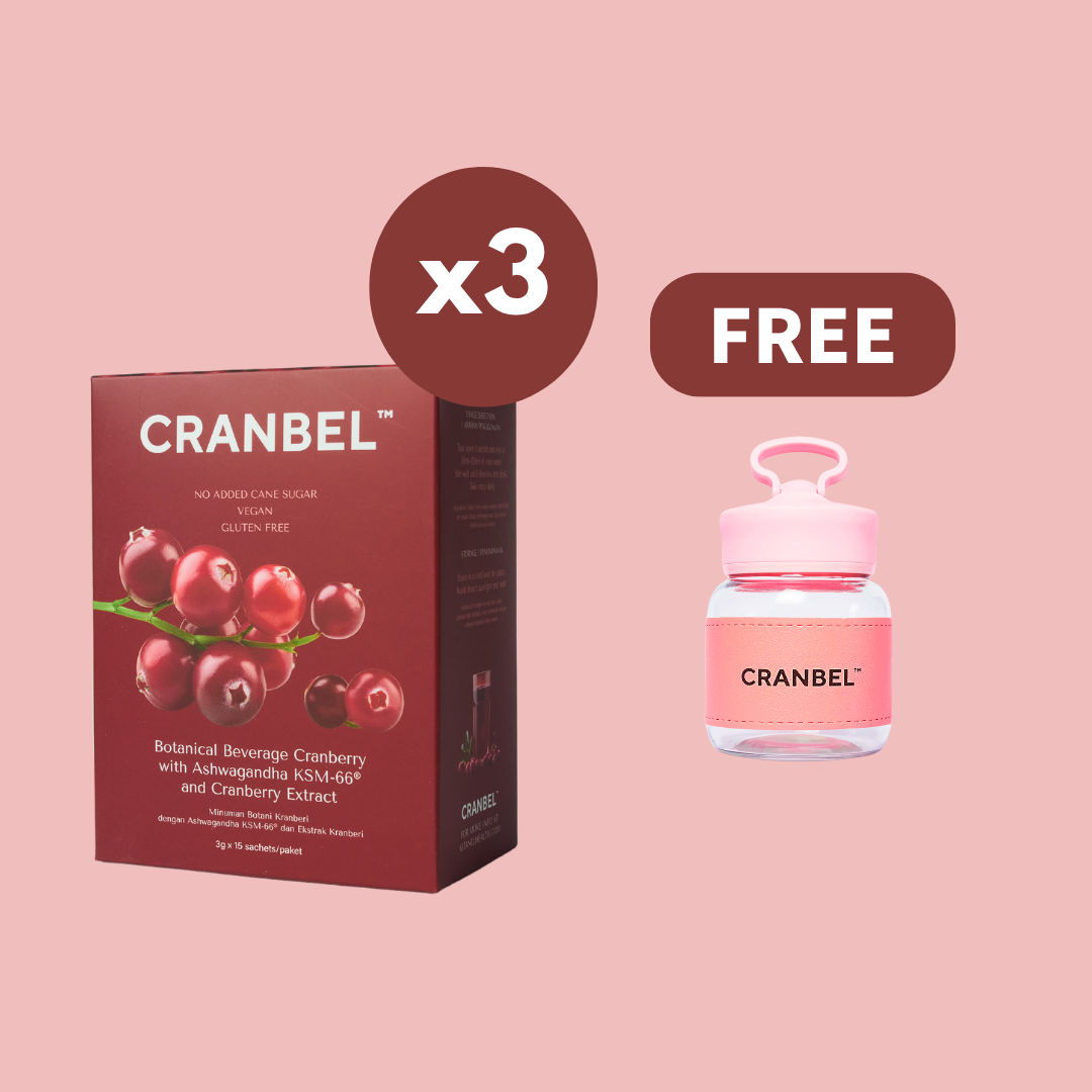 3 boxes of Cranbel + FREE Phone Holder Mini Bottle
